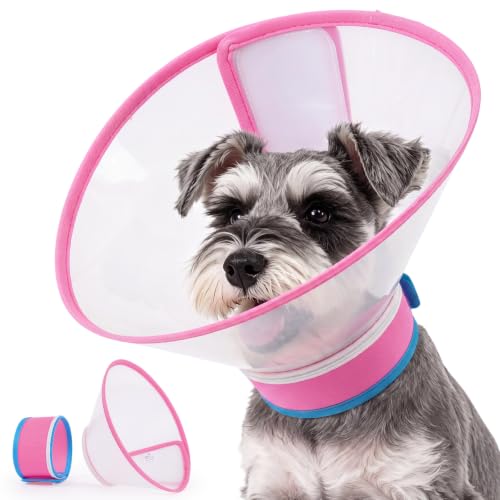Dog Cone Collar to Stop Licking (Pink / S)