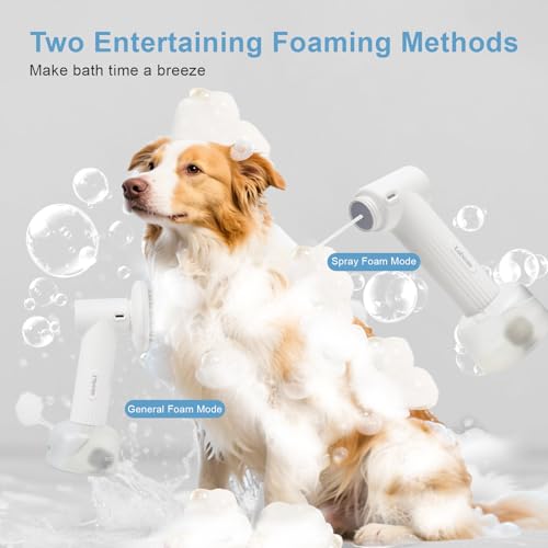 Pet Electric Foaming Dog Shampoo Dispenser with Brush for Dogs Bathing