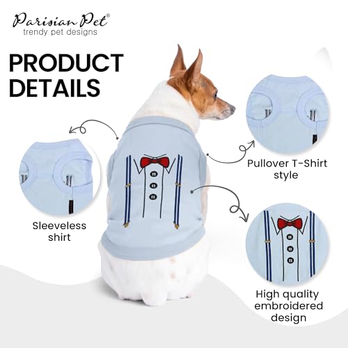 Dog Shirt 100% Cotton Bow Tie Shirts for Large Dogs (L)