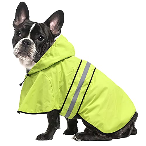 Waterproof Puppy Rain Jacket (Neon Green / Small)