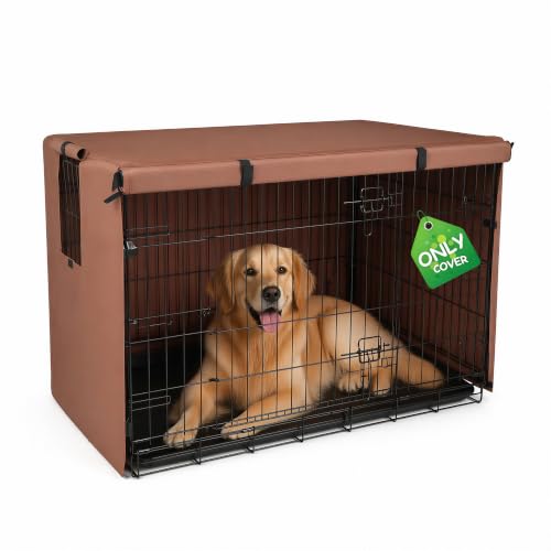 Dog Crate Cover (Brown / 36.0"L x 23.0"W x 25.0"H)