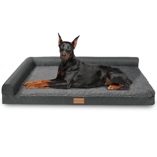 Orthopedic Large Dog Bed Washable Pet Sofa Bed 56X40 Dark Grey (Dark Grey / 56"L x 40"W x 3.5"Th)