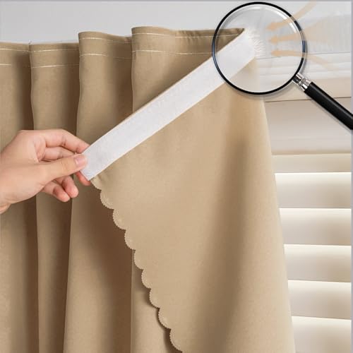 Self Adhesive Curtain (47"W x 96"L (Pack of 1) / Brown)