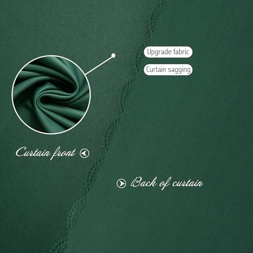 Instant Blackout Window Curtain with Reusable Adhesive (71"W x 72"L (Pack of 1) / Dark Green)