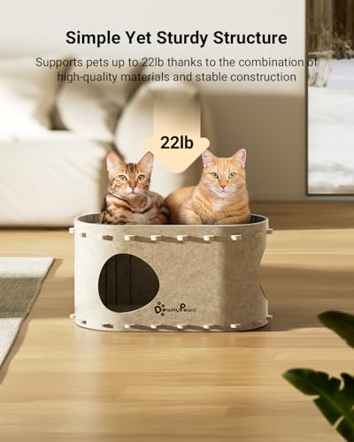 Cat House for Indoor Cats (Cream / Single)