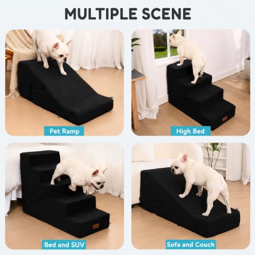 4 Step Dog Stair and Ramp for Small Dogs and Cats