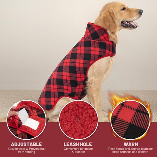 Sherpa Dog Coat Reversible XX (XX-Large (38-65lbs) / Buffalo Plaid)
