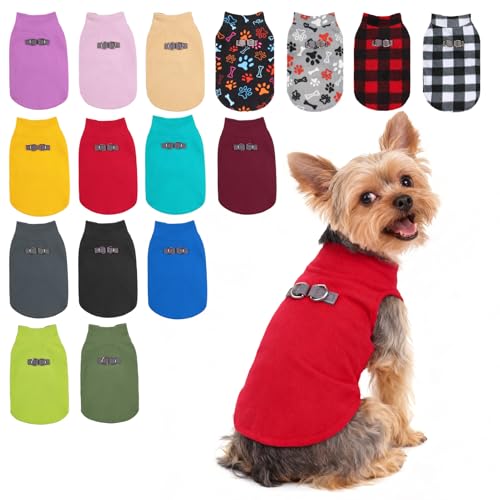 Dog Fleece Vest Sweater Winter Jacket for Small Medium Dogs (X-Small / RED)