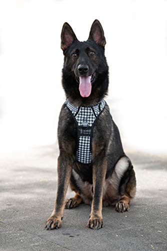 Plaid Dog Harness Large (XL / Houndstooth)
