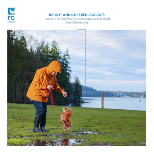 RC Pets Packable Rain Poncho (Large / Raindrops)