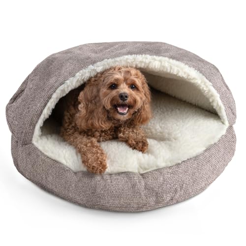 Cozy Cave Dog Bed (25.0"L x 25.0"W x 8.0"Th / Merlin Linen)