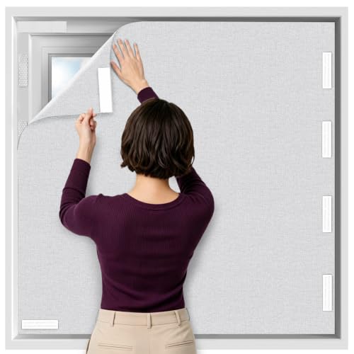 Linen 100% Blackout Curtain (Light Grey / 78"W x 57"L (Pack of 1))