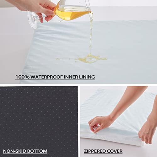 Cooling Dog Beds for Large Dogs (Purple Grey / Large-35"x 22" x 3")