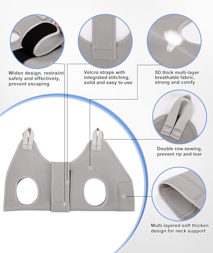 Dog Grooming Hammock Harness (L (56 LB Max) Silver Grey 11-20in)
