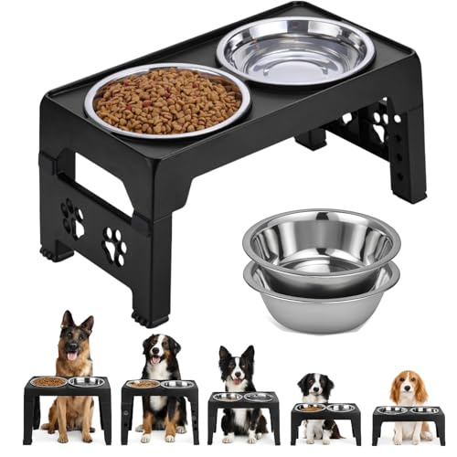 Elevated Dog Bowls (Black)