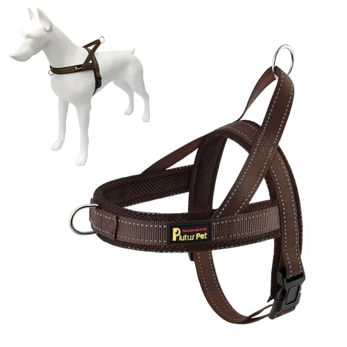 No Pull Dog Harness for Puppy Small Dogs (XS: chest 13.8"-17.3" / Chocolate)