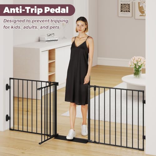 29.4 78" Extra Wide Baby Gate (Black / 78" Wide)