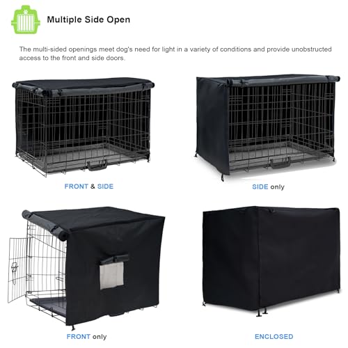 Dog Crate Cover 36in Pet Kennel Cover 36’’L*23’’W*25‘’H (Black / 36.0"L x 23.0"W x 25.0"H)