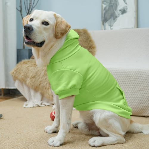 Dog Hoodie for Large Medium Small Dogs (Green / X-Large)