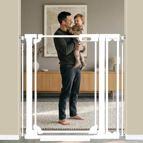 40" Extra Tall Clear Acrylic Dog Gate 29.52 (White / 29.52-37.79"W x 40"H)
