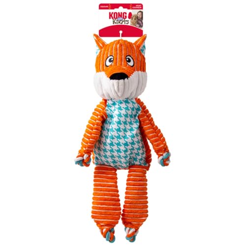 Floppy Knots Durable No‑Stuffing Squeaky Rope & Plush Dog Toy (Fox / Extra Large)