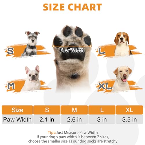 Dog Socks to Prevent Licking Paws (Red Fleece / Medium (4 Pack))