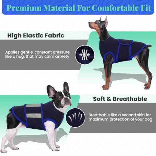 Dog Anxiety Relief Coat (NavyBlue / X-Small)