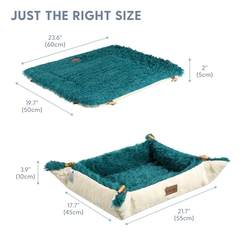 Self Warming Heated Cat Bed Mat (Dark Green)