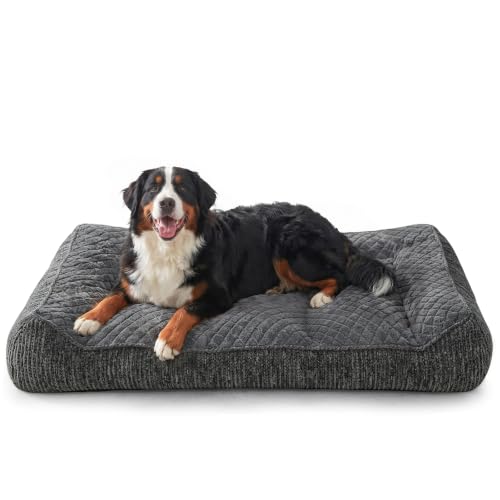 XL Orthopedic Dog Bed for Large Dogs (XL Plus(45"L x 32"W x 9.5"Th) / Grey)