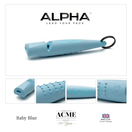 Alpha 210.5 Professional Dog Training Whistle with Enhanced Ergonomic Grip. BPA (Baby Blue)