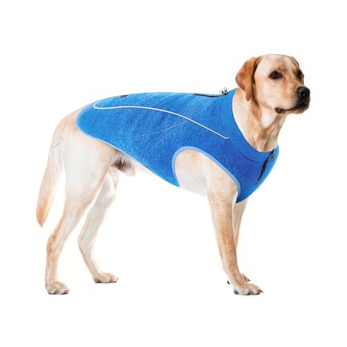 Insulated Fleece Sweater for Dogs (Large / Heather Blue)