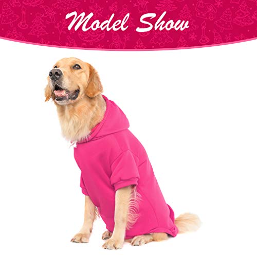 Basic Dog Hoodie (Deep Pink / XX-Large)