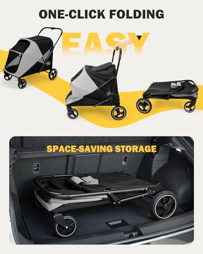 Dog Stroller for Large & Medium Dogs (Large_Walk In)