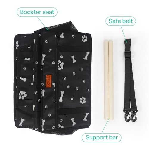 Pet Dog Booster Seat with Support Rod for Small and Medium Pets