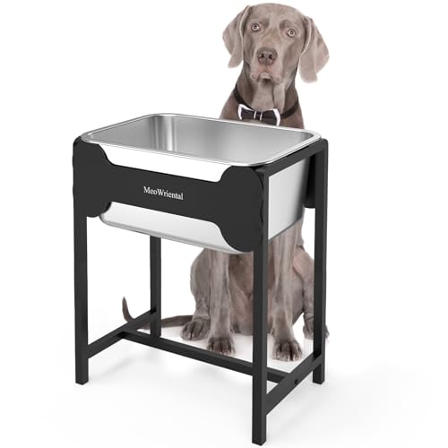 2.5 Gallon Elevated Dog Water Bowl for Large Breeds (16.5in Height)