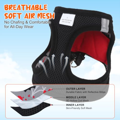Small Dog Harness and Leash Set (Small(Chest Girth 14.5" - 16") / Halloween Grey)