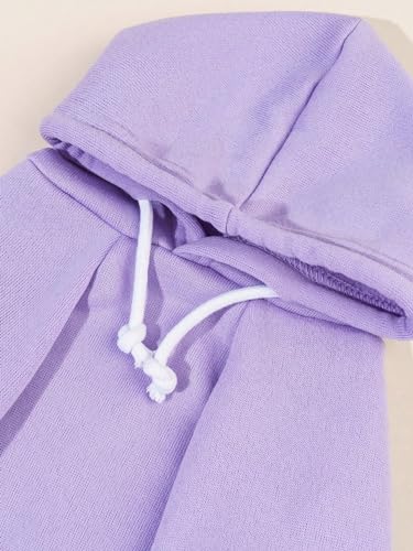Basic Dog Hoodie Sweatshirt Puppy Sweater Warm Cat Costumes Pet Clothes for Chihuahua Puppy Kitten Small Medium Dogs Mauve Purple Large (Large / Mauve Purple)