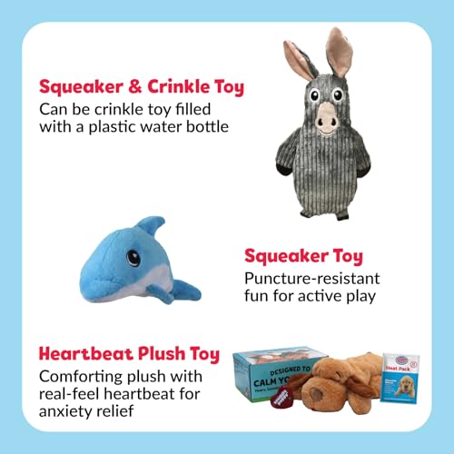 Snuggle Puppy Heartbeat Toy with 2 Tender (Biscuit Bundle 2)