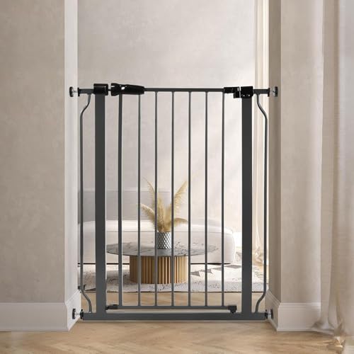 Easy Walk Thru Baby Safety Gate (36-inch Tall, Graphite)