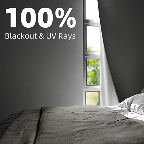 Portable Blackout Curtains 100"×60" (Pure White / 60"W x 100"L (Pack of 1))