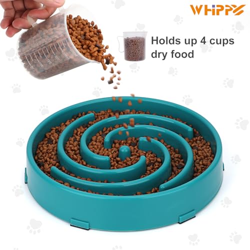 Green Slow Feeder Maze Puzzle Bowl (Large / H-green)