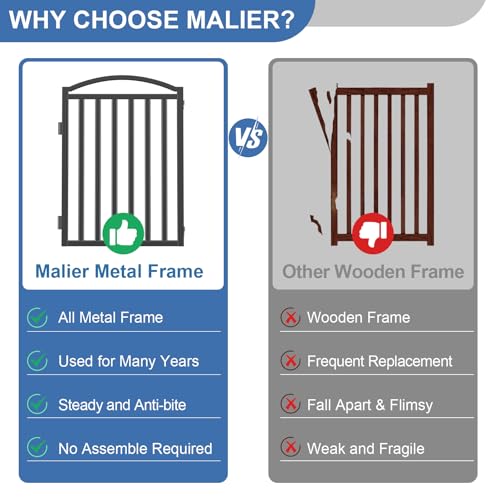 Metal Freestanding Dog Gates (Black / 40''W × 32''H)