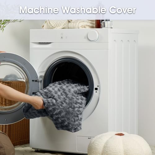 Orthopedic Washable Human Dog Bed for Adult & Dog Cozy Sleep (71"l x 46"w x 7"th / Dark Grey)