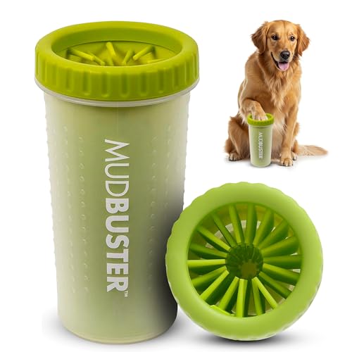 MudBuster Portable Dog Paw Cleaner (Green / Large)