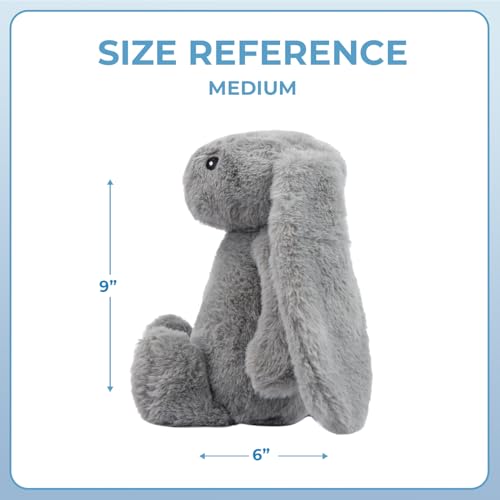 Bunny Buddy Squeaky Plush Dog Toy (Bunny (Gray) / Large)