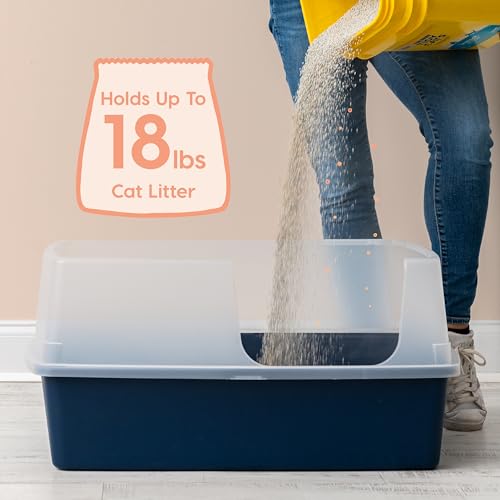 XX Large Side Entry Cat Litter Box (XXL Side Entry / Navy)