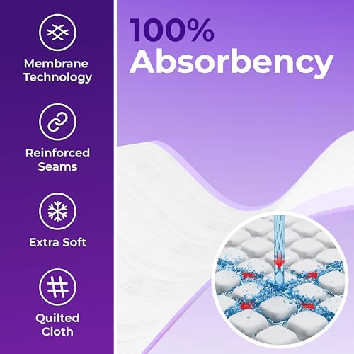 Pee Pads Super Absorbent & Leak (Purple / 40 Pack - 22x22)