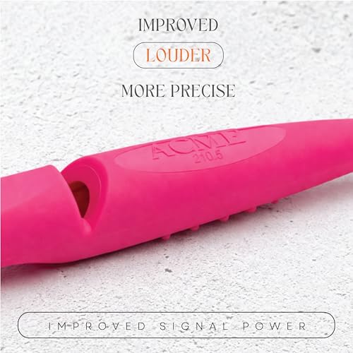 Alpha 210.5 Professional Dog Training Whistle with Enhanced Ergonomic Grip. BPA (Day Glow Pink)