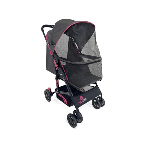 27.2” Buddy Buggies Foldable Pet Stroller (Pink / 27.2 Inch)