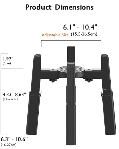 Dog Bowl Stand with Adjustable Height and Width [Stand Only] (H: 6.3-10.6''; W: 6.1-10.4'')